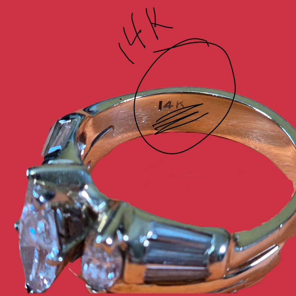 ✨️ Marquise Diamond Gold Ring Set ✨️ - Picture 12 of 12